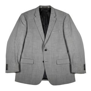Ben Sherman Men's Worsted Wool Blend Netley Blazer Gray 46 Regular Mod Academia